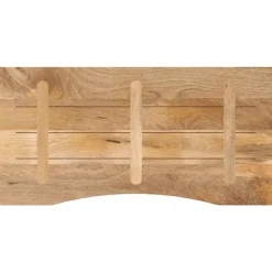 vidaXL Accesorios Para Mesas-Tablero escritorio con curva madera mango rugosa 110x60x2,5 cm