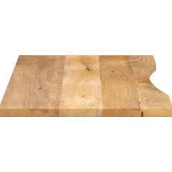 vidaXL Accesorios Para Mesas-Tablero escritorio con curva madera mango rugosa 120x50x2,5 cm