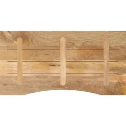 vidaXL Accesorios Para Mesas-Tablero escritorio con curva madera mango rugosa 120x50x2,5 cm