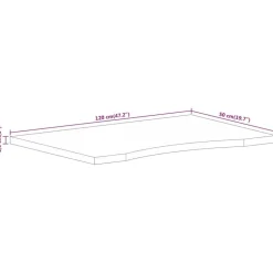 vidaXL Accesorios Para Mesas-Tablero escritorio con curva madera mango rugosa 120x50x2,5 cm