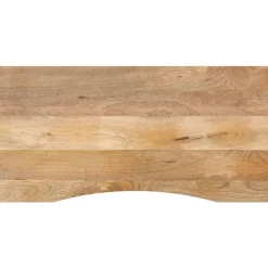 vidaXL Tablero escritorio con curva madera mango rugosa 140x50x2,5 cm Outlet