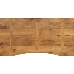 vidaXL Accesorios Para Mesas-Tablero escritorio con curva madera mango rugosa 140x60x2,5 cm
