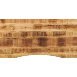 vidaXL Tablero escritorio con curva madera mango rugosa 120x60x2,5 cm Best