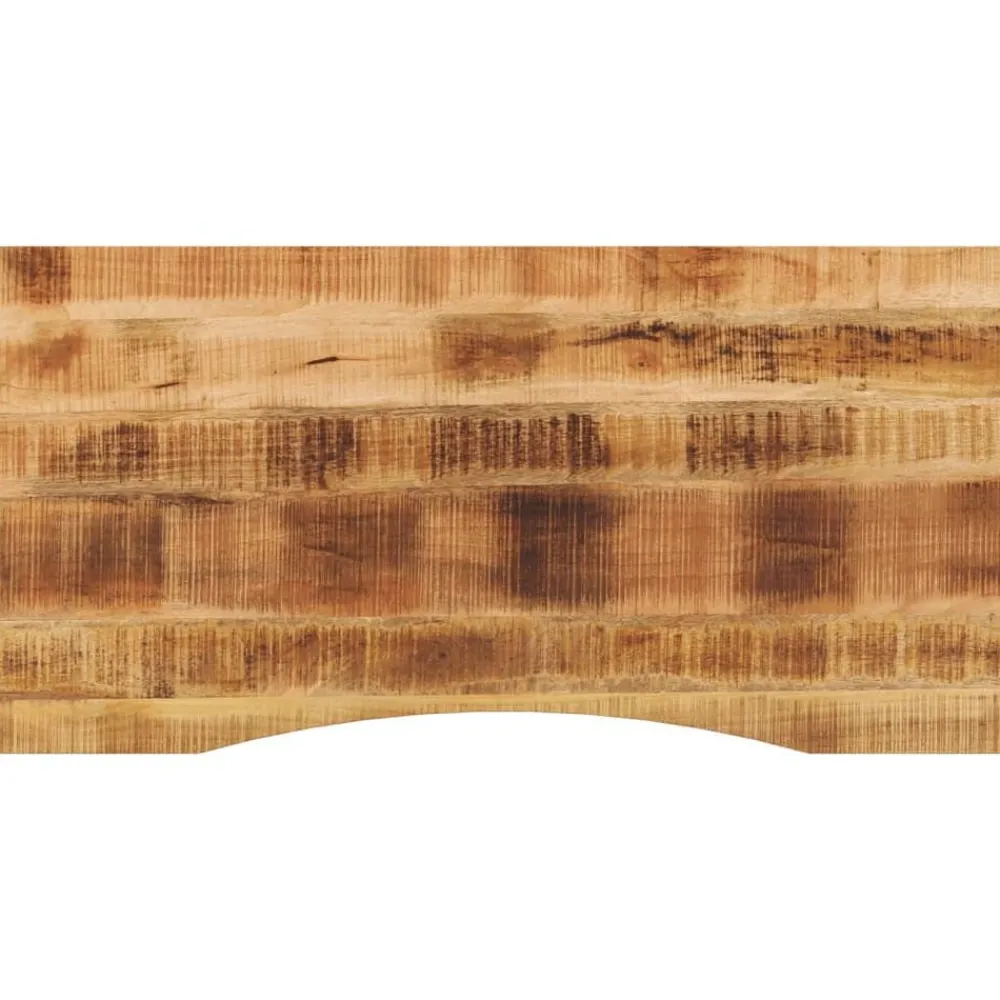 vidaXL Tablero escritorio con curva madera mango rugosa 120x60x2,5 cm Best