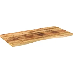 vidaXL Tablero escritorio con curva madera mango rugosa 120x60x2,5 cm Best