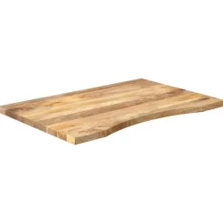 vidaXL Accesorios Para Mesas-Tablero escritorio con curva madera mango rugosa 100x60x2,5 cm