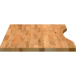 vidaXL Tablero escritorio rectangular madera maciza roble marrón claro Marrón claro New