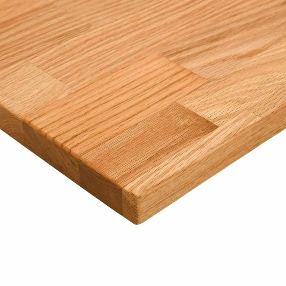 vidaXL Tablero escritorio rectangular madera maciza roble marrón claro Marrón claro New