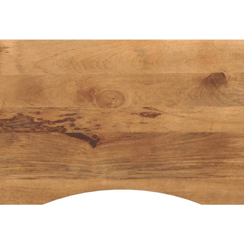 vidaXL Tablero escritorio con curva madera mango rugosa 100x60x2,5 cm Hot