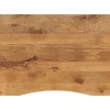 vidaXL Tablero escritorio con curva madera mango rugosa 110x80x2,5 cm New