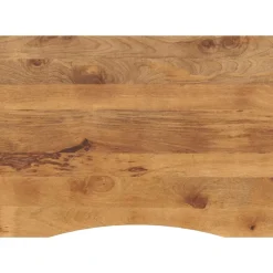 vidaXL Tablero escritorio con curva madera mango rugosa 110x80x2,5 cm New