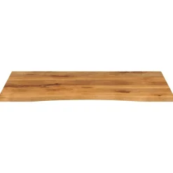 vidaXL Tablero escritorio con curva madera mango rugosa 110x80x2,5 cm New