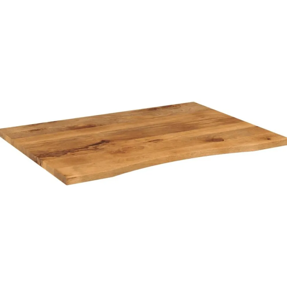 vidaXL Accesorios Para Mesas-Tablero escritorio con curva madera mango rugosa 100x80x2,5 cm