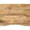 vidaXL Tablero escritorio con curva madera mango rugosa 100x80x2,5 cm New