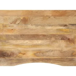 vidaXL Tablero escritorio con curva madera mango rugosa 100x80x2,5 cm New