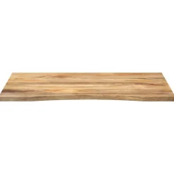 vidaXL Tablero escritorio con curva madera mango rugosa 100x80x2,5 cm New