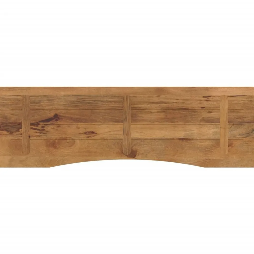 vidaXL Tablero escritorio con curva madera mango rugosa 160x50x2,5 cm Sale