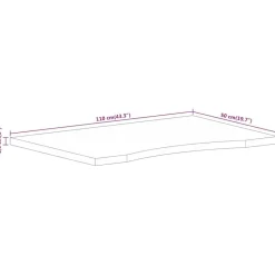 vidaXL Accesorios Para Mesas-Tablero escritorio con curva madera mango rugosa 110x50x2,5 cm