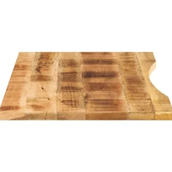 vidaXL Accesorios Para Mesas-Tablero escritorio con curva madera mango rugosa 140x60x2,5 cm