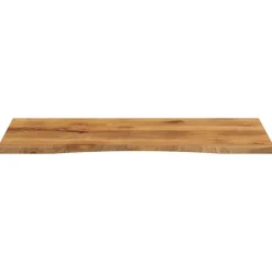 vidaXL Tablero escritorio con curva madera mango rugosa 110x60x2,5 cm Discount
