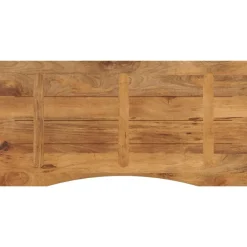 vidaXL Tablero escritorio con curva madera mango rugosa 140x50x2,5 cm Online