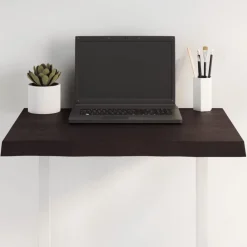 vidaXL Tablero mesa madera tratada borde vivo marrón 60x50x(2-4) cm Marr&oacute;n oscuro New