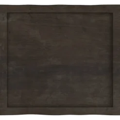 vidaXL Tablero mesa madera tratada borde vivo marrón 60x50x(2-4) cm Marr&oacute;n oscuro New