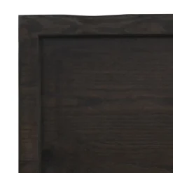 vidaXL Tablero mesa madera tratada borde vivo marrón 60x50x(2-4) cm Marr&oacute;n oscuro New