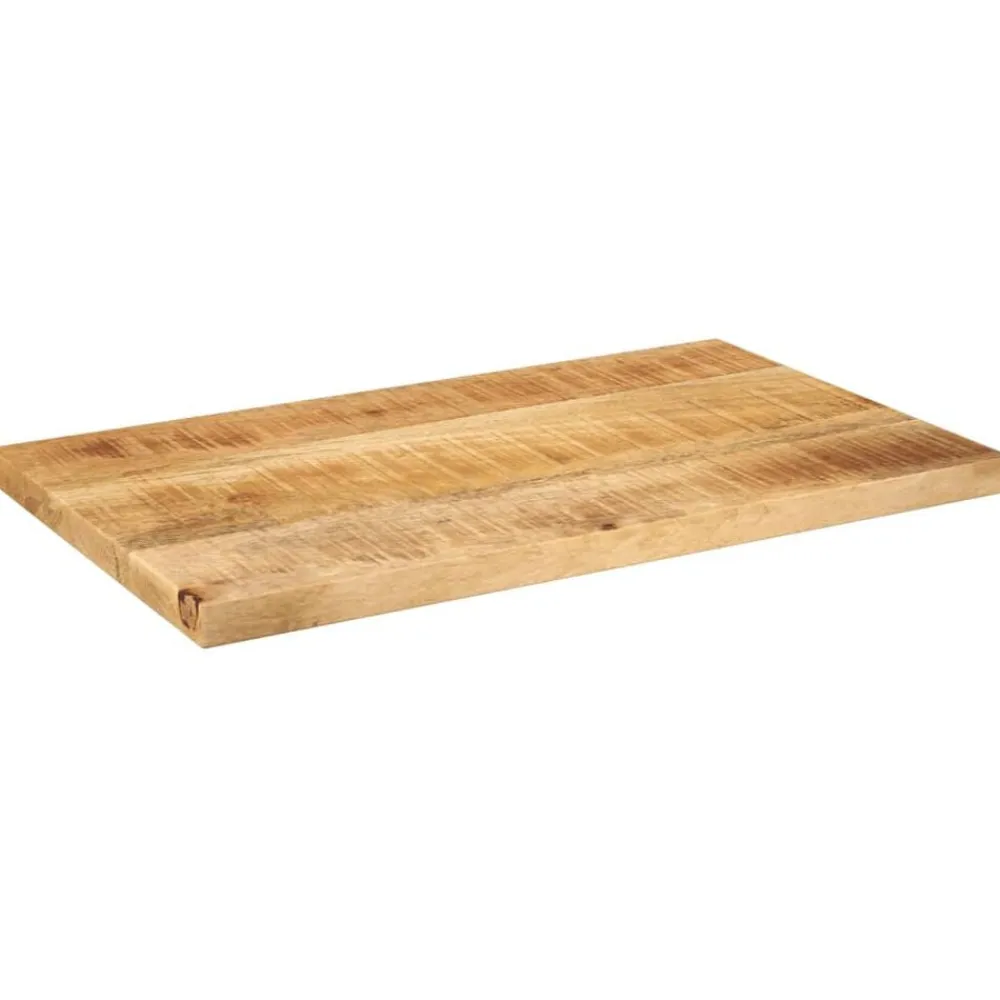 vidaXL Tablero mesa rectangular madera maciza mango rugosa 40x20x2,5cm Madera de mango rugosa (natural) Clearance