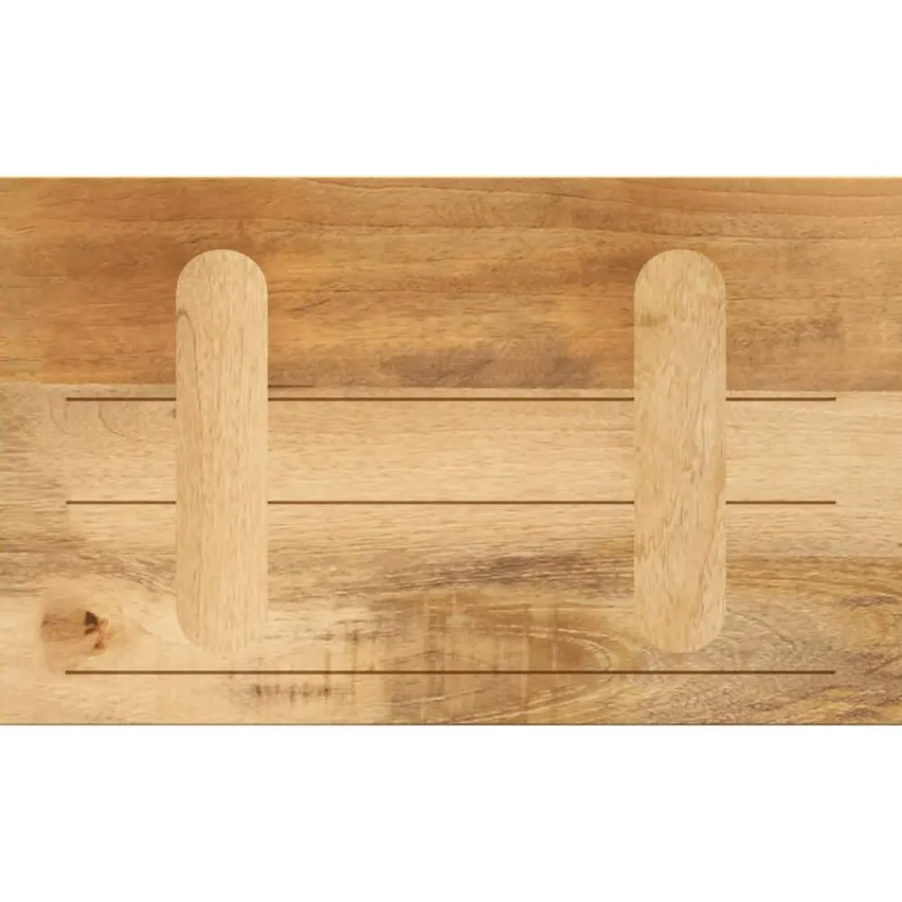 vidaXL Tablero mesa rectangular madera maciza mango rugosa 40x20x2,5cm Madera de mango rugosa (natural) Clearance