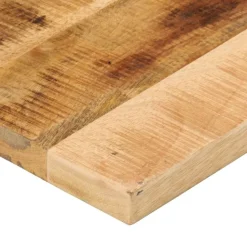 vidaXL Tablero mesa rectangular madera maciza mango rugosa 40x20x2,5cm Madera de mango rugosa (natural) Clearance