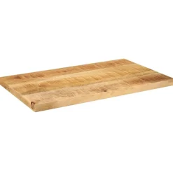 vidaXL Tablero mesa rectangular madera maciza mango rugosa 40x20x3,8cm Madera de mango rugosa (natural) Hot