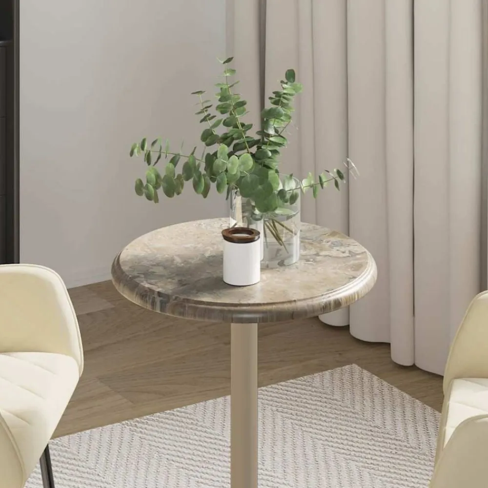 vidaXL Tablero para mesa mármol Ø40x2,5 cm Gris Clearance