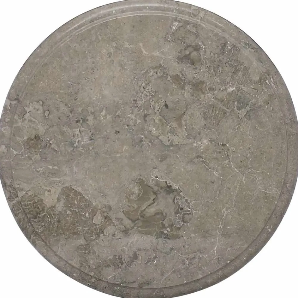 vidaXL Tablero para mesa mármol Ø40x2,5 cm Gris Clearance