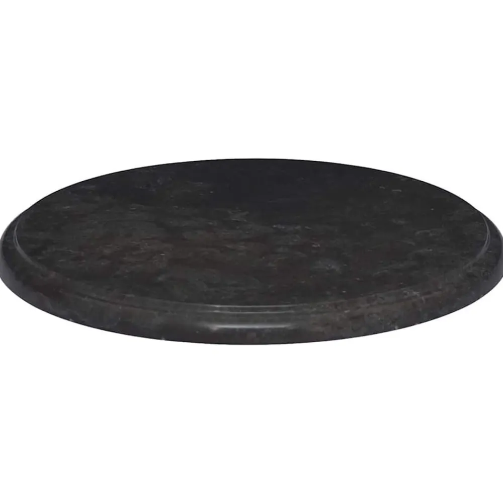vidaXL Tablero para mesa mármol Ø40x2,5 cm Negro Clearance
