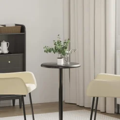 vidaXL Tablero para mesa mármol Ø40x2,5 cm Negro Clearance