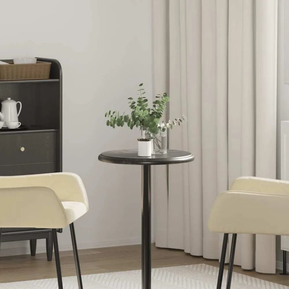 vidaXL Tablero para mesa mármol Ø40x2,5 cm Negro Clearance