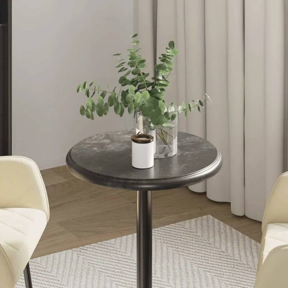 vidaXL Tablero para mesa mármol Ø40x2,5 cm Negro Clearance