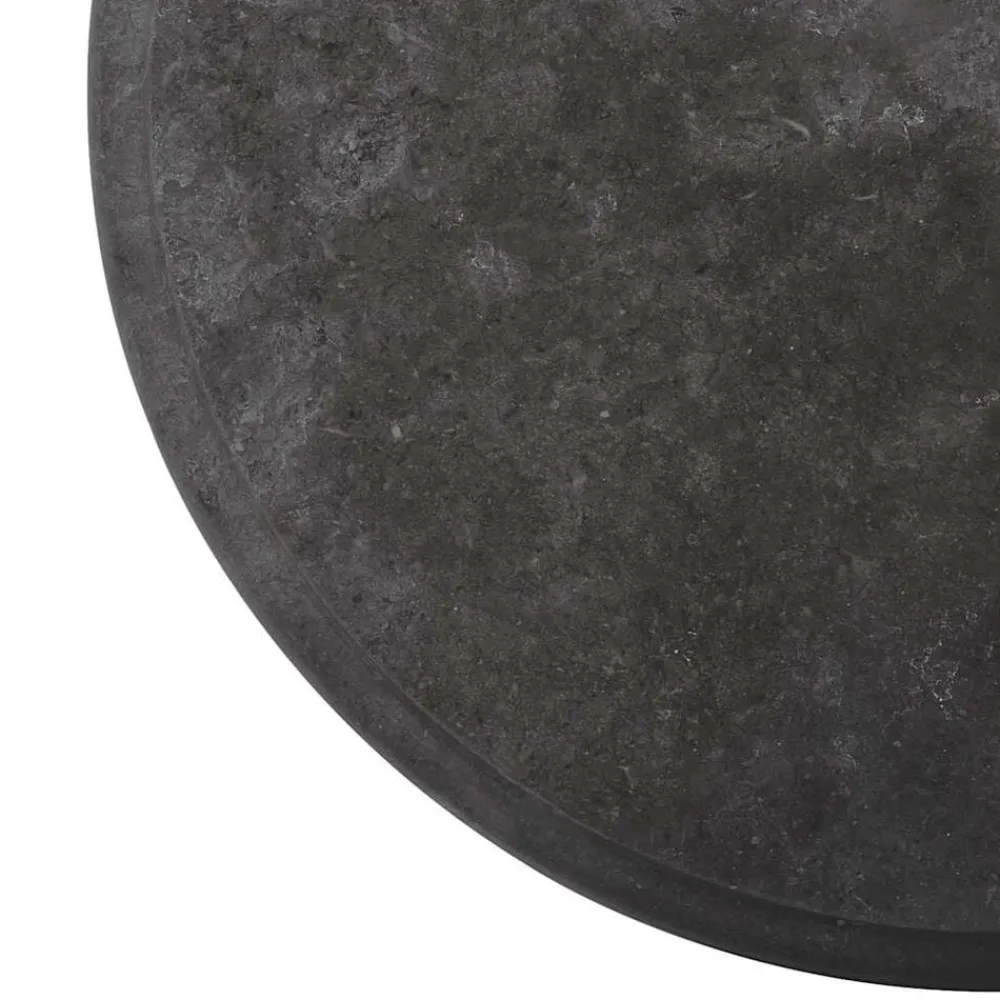 vidaXL Tablero para mesa mármol Ø40x2,5 cm Negro Clearance