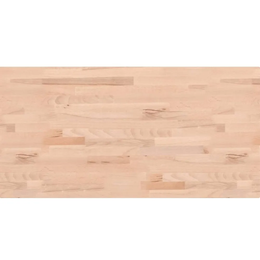 vidaXL Tablero rectangular de madera maciza de haya 80x40x1,5 cm Natural New