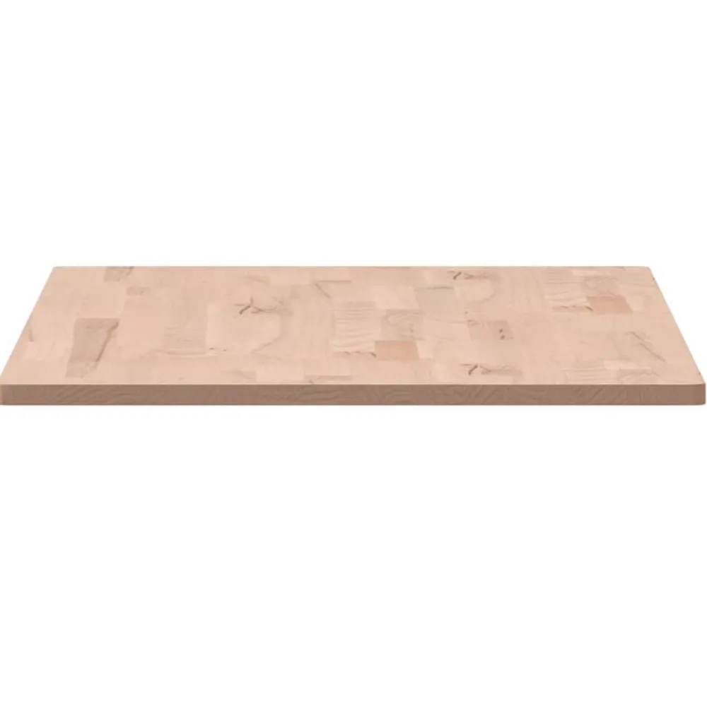 vidaXL Tablero rectangular de madera maciza de haya 80x40x1,5 cm Natural New