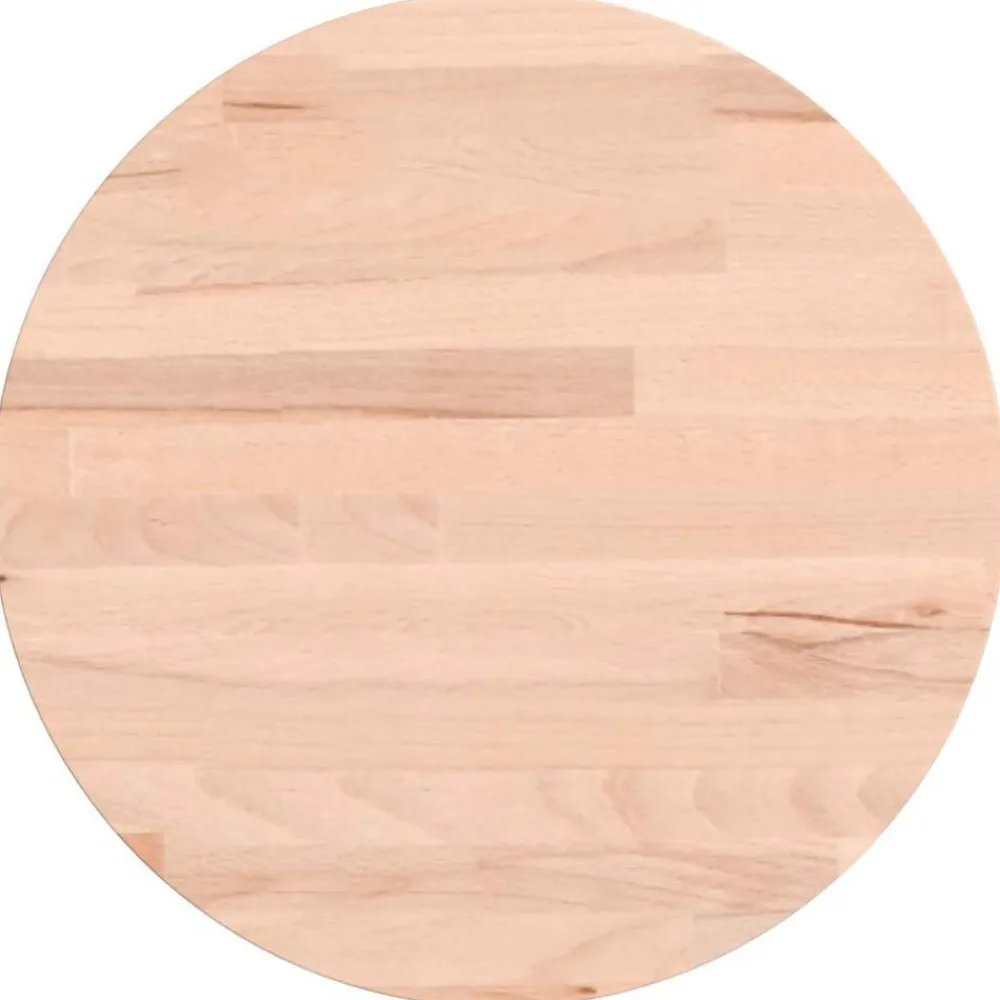 vidaXL Tablero redondo de madera maciza de haya Ø30x1,5 cm Marrón claro Clearance
