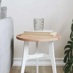 vidaXL Tablero redondo de madera maciza de haya Ø30x1,5 cm Marr&oacute;n claro Clearance