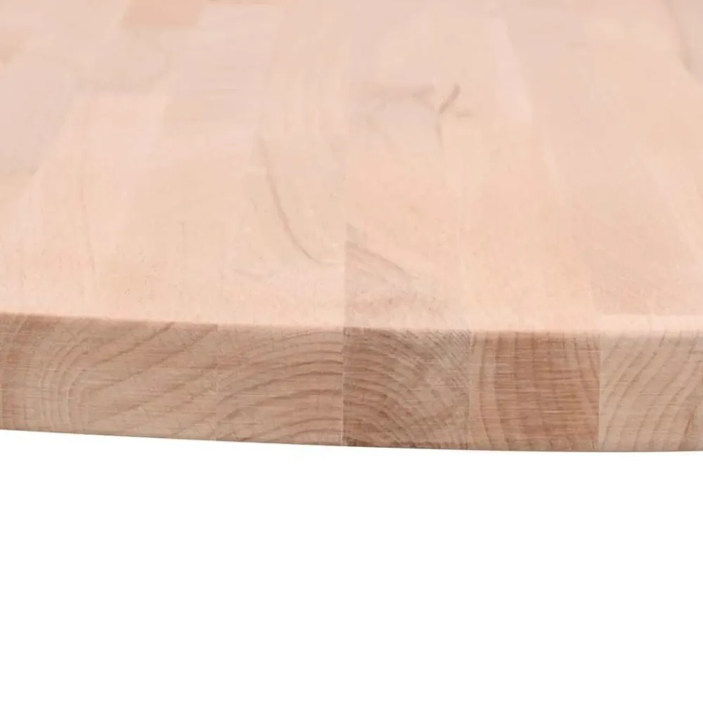 vidaXL Tablero redondo de madera maciza de haya Ø30x1,5 cm Marrón claro Clearance