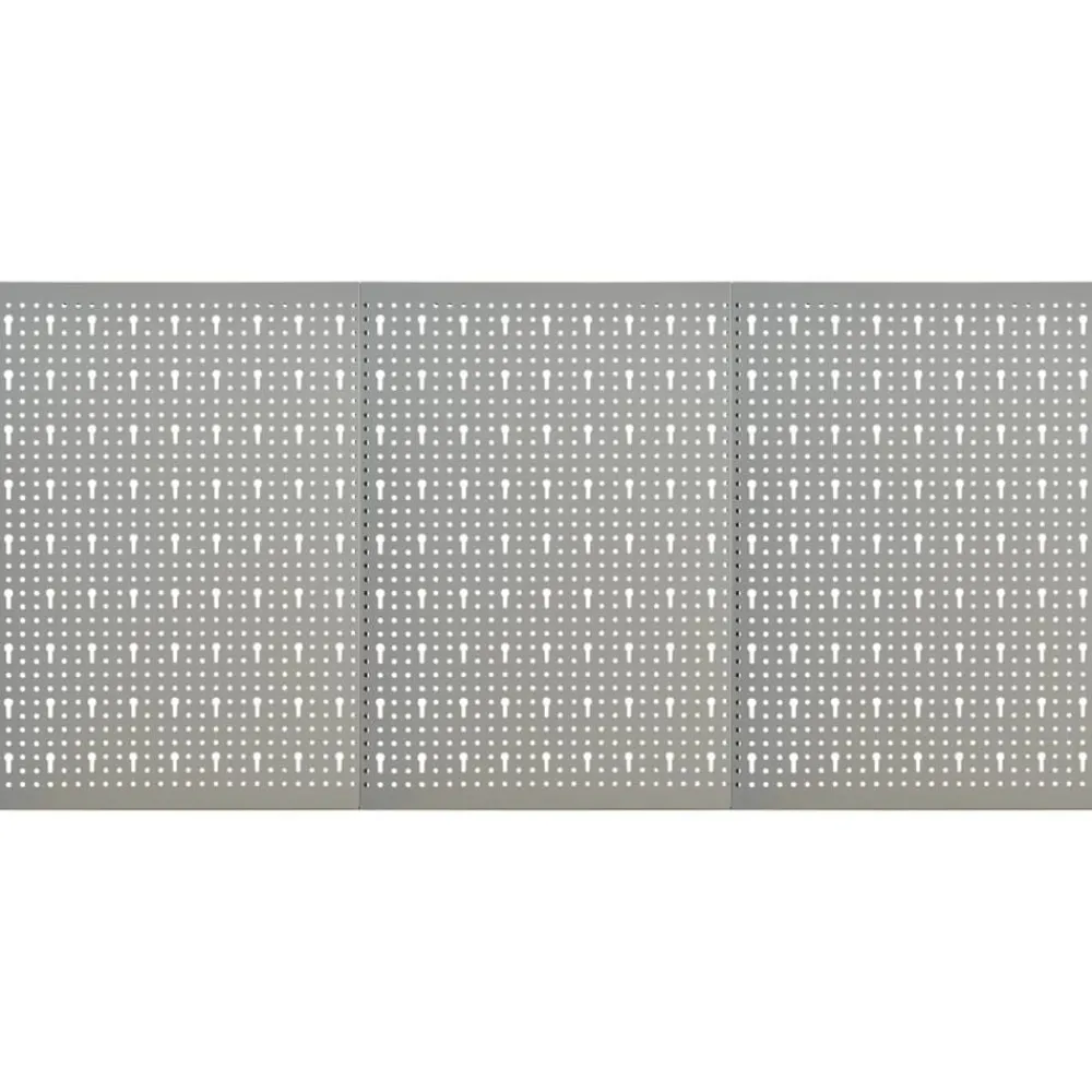vidaXL Accesorios De Bricolaje-Tableros de clavijas para pared 3 unidades acero 40x58 cm