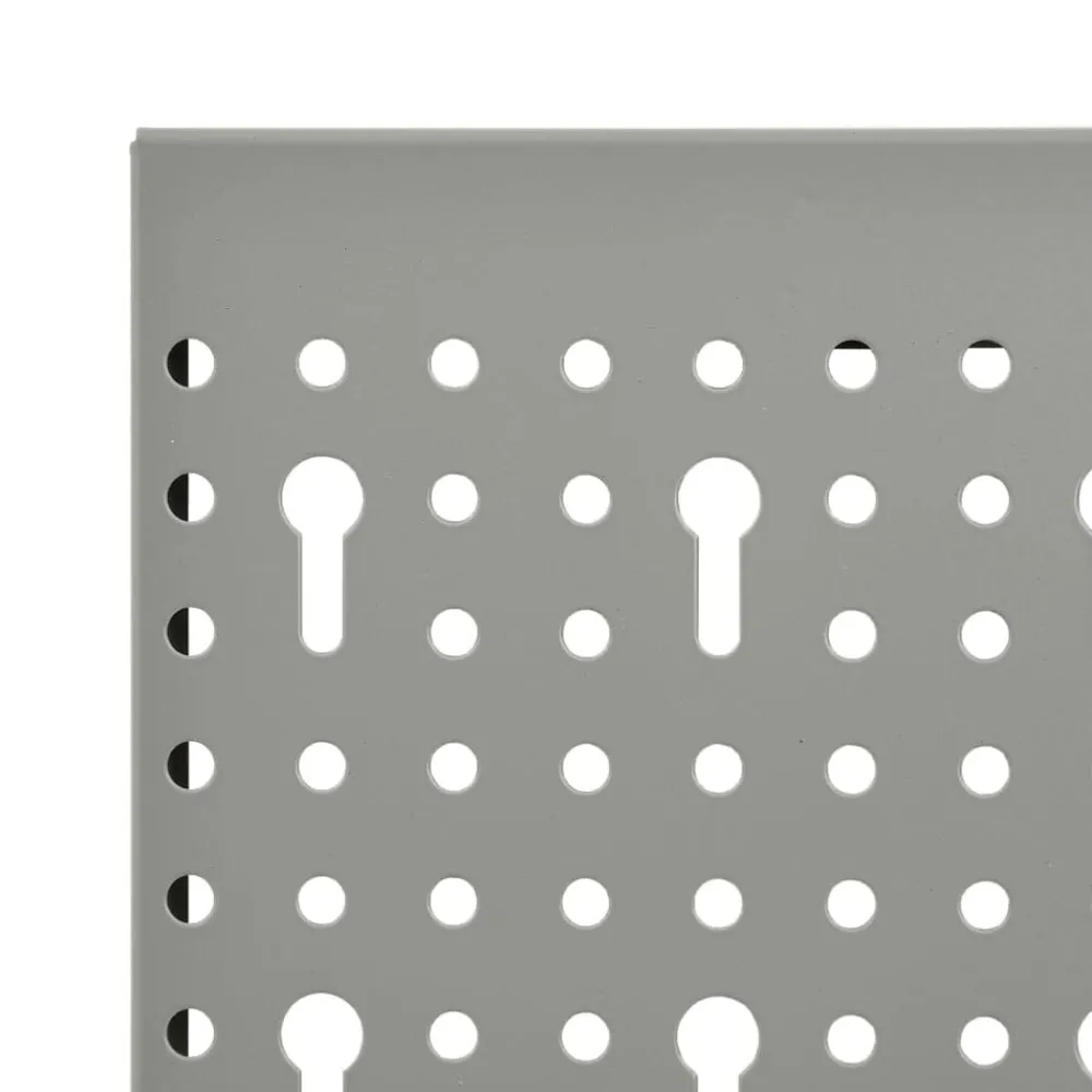 vidaXL Accesorios De Bricolaje-Tableros de clavijas para pared 3 unidades acero 40x58 cm