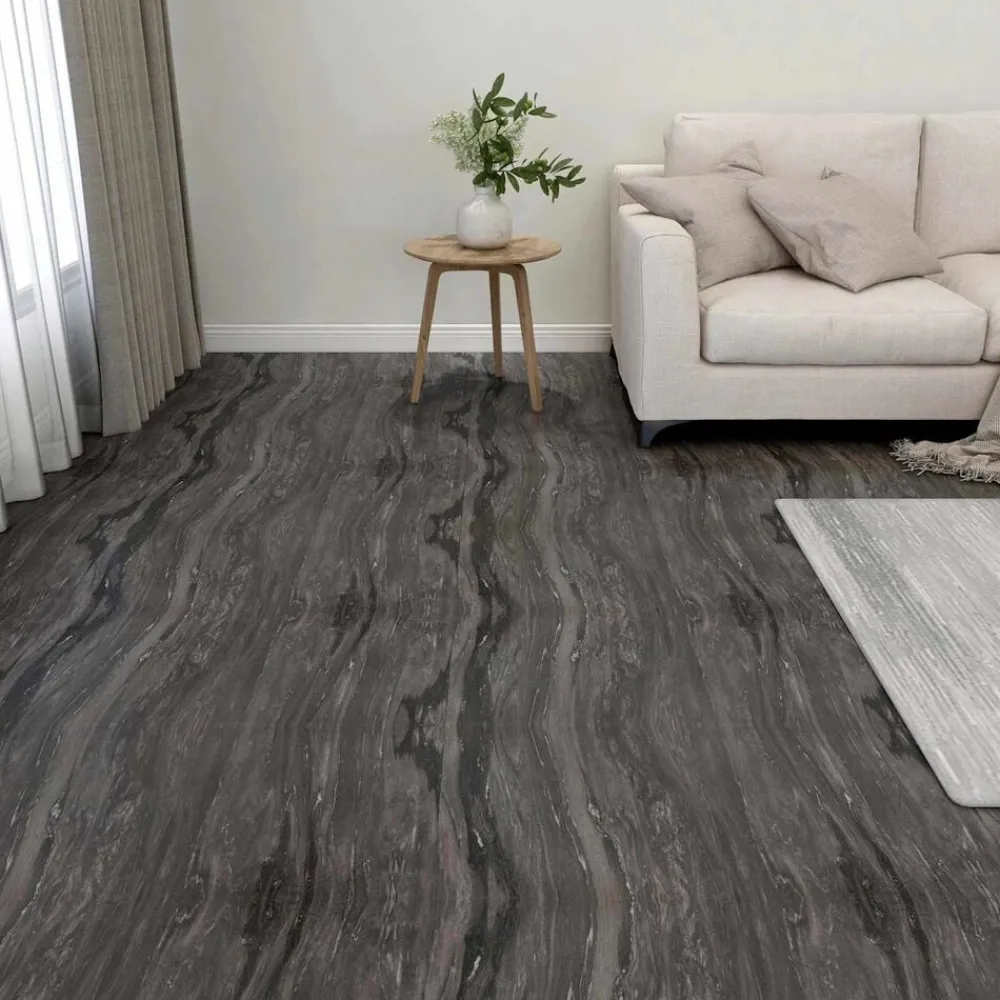 vidaXL Tableros de Suelo 55 pcs Gris oscuro 5,11 m² PVC Hot