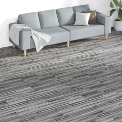 vidaXL Tableros de Suelo 18 pcs Gris 5,26 m² PVC Gris a rayas Sale