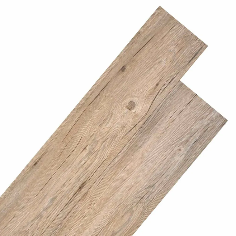 vidaXL Materiales De Construcción-Tableros de Suelo 18 pcs Marrón 5,26 m² PVC