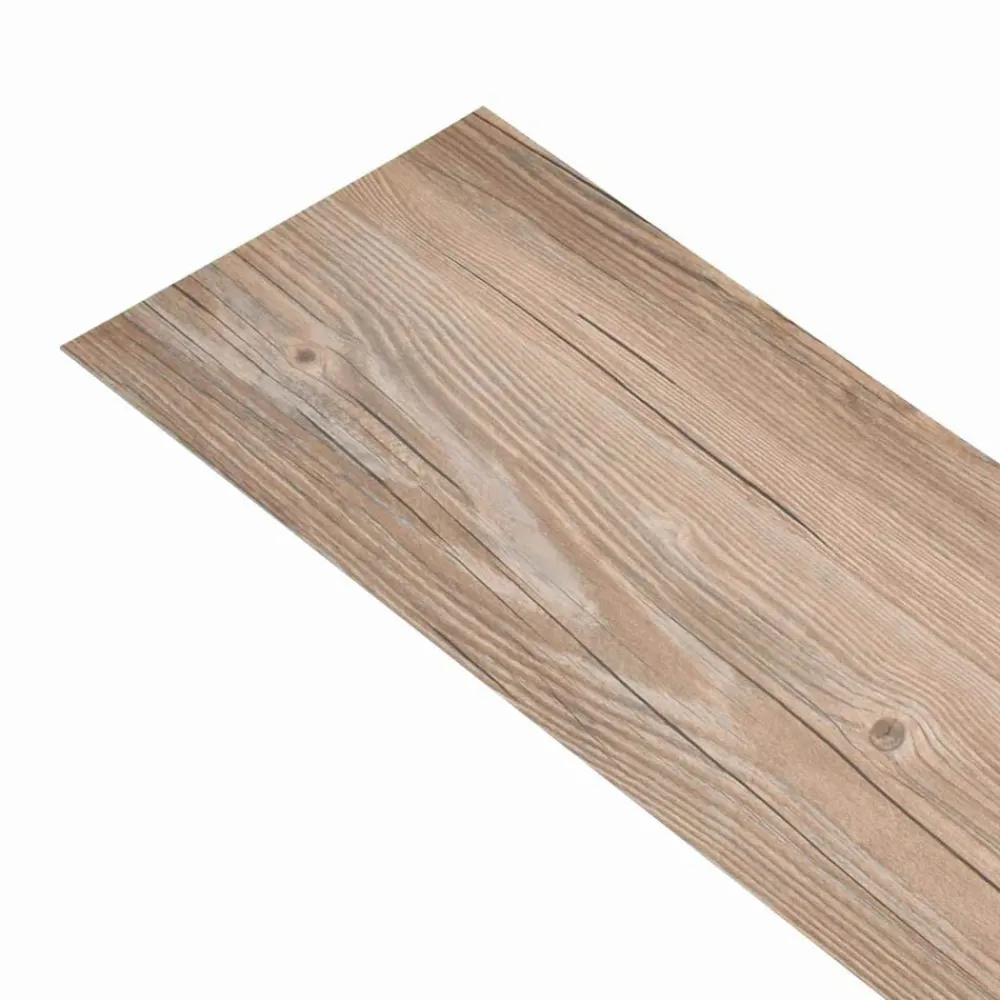vidaXL Materiales De Construcción-Tableros de Suelo 18 pcs Marrón 5,26 m² PVC